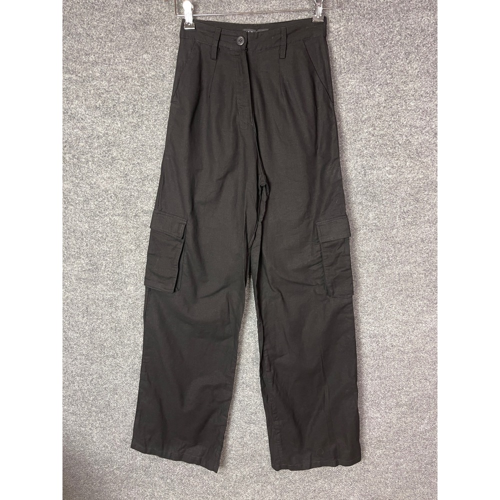 NEW MOTEL ROCK  XS Black Cargo Pants‎ High Rise Utility Streetwear